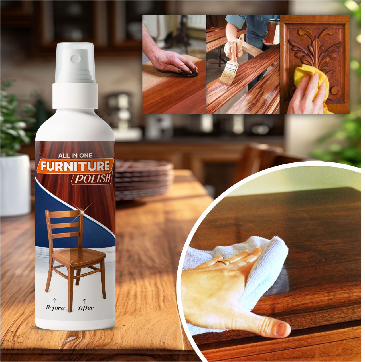 Natural Beeswax Spray Furniture Polish and Cleaner Spray (BUY 1 GET 2 FREE)