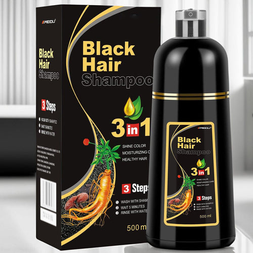 3 in 1 Black Hair Dye Shampoo (Pack of 2)