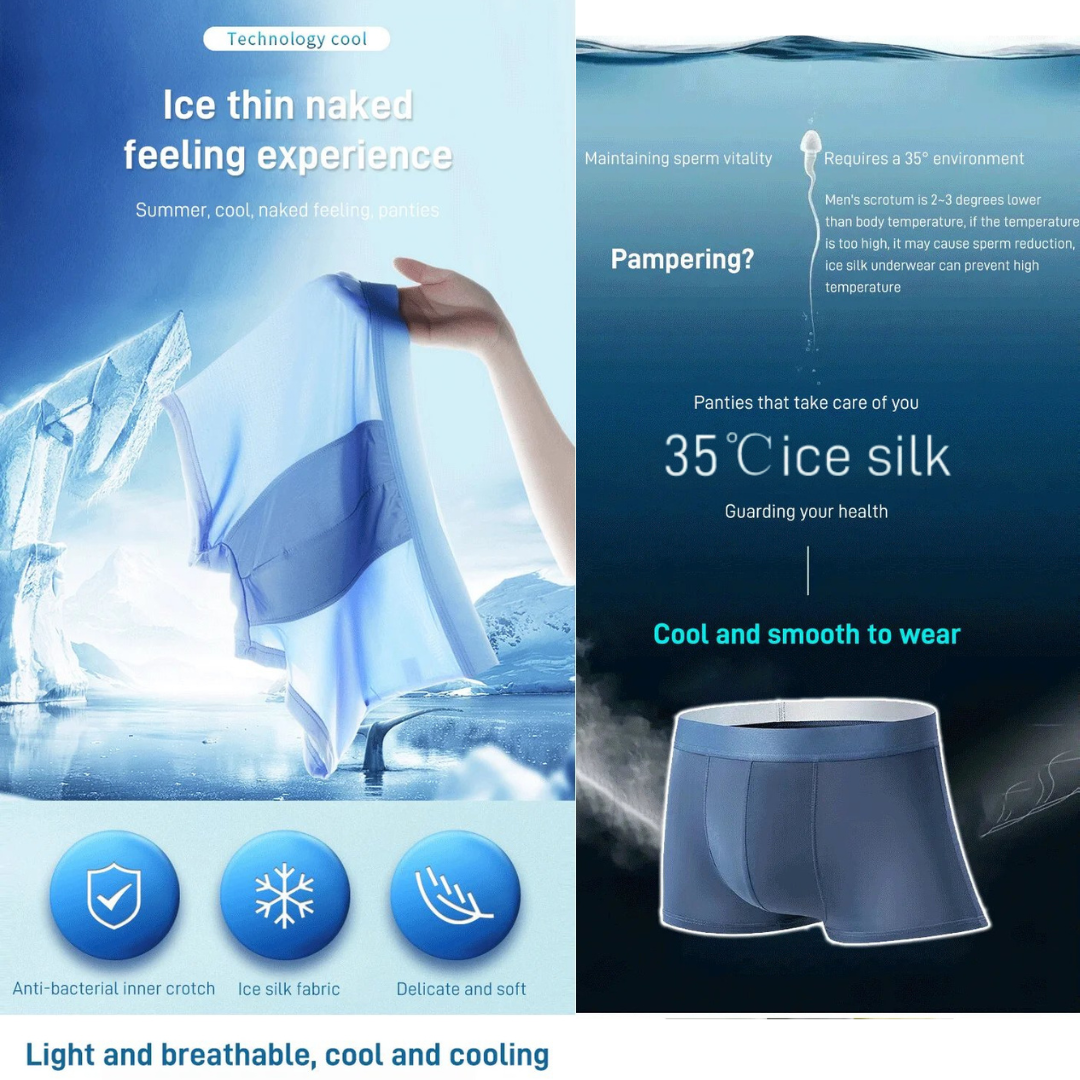 Premium Ice Silk Men's Underwear (Pack of 3)