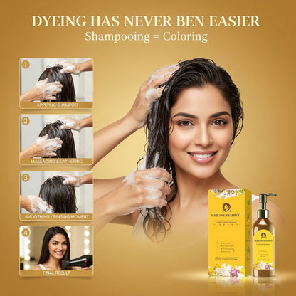 Japanese Long Lasting Natural Hair Dye Shampoo (Buy 1 Get 1 Free)